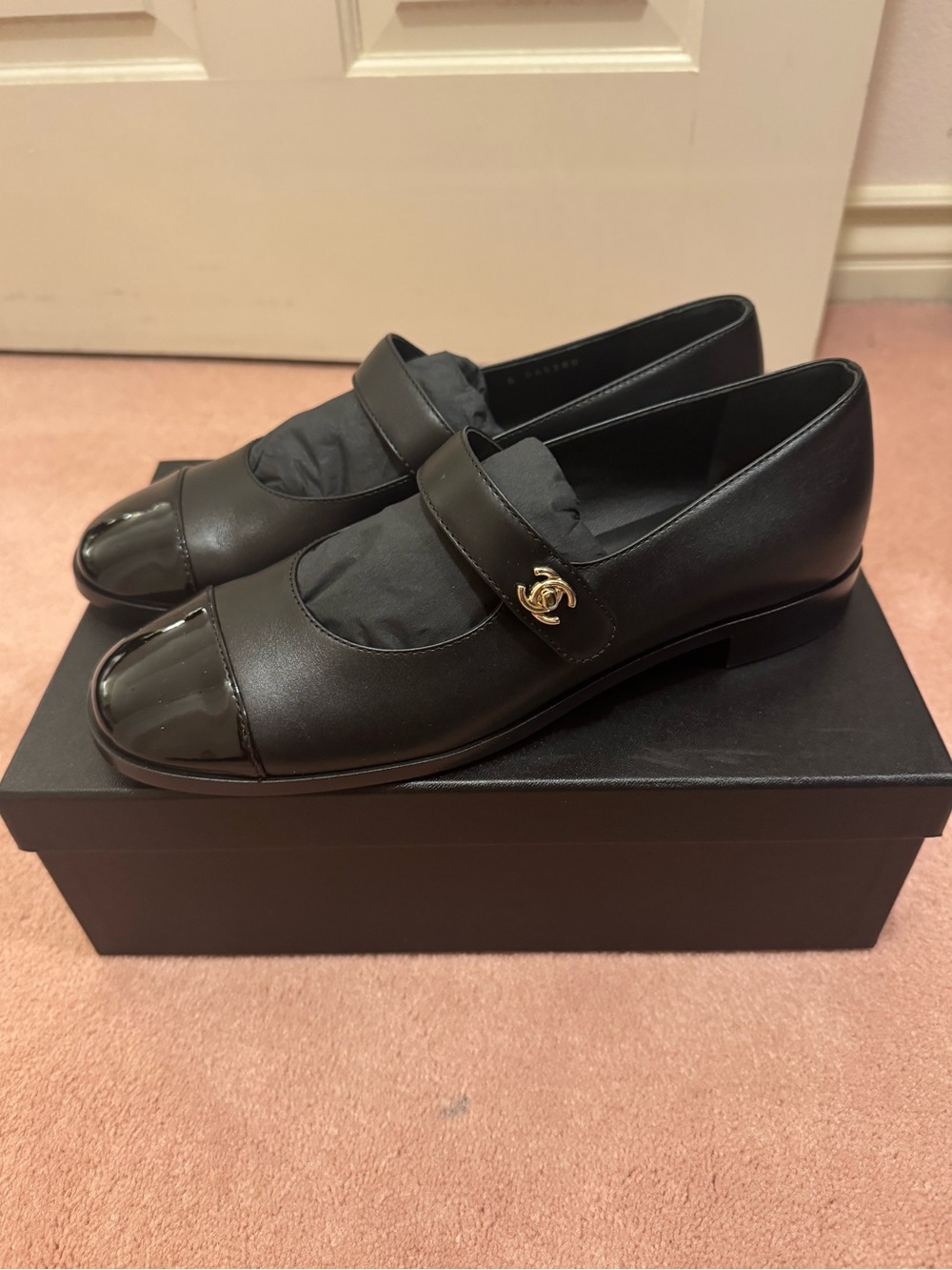 Chanel Mary Janes with CC turn lock